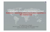 International Urbanistics and Global Context: Research ... › fileadmin › i41_hmw › 14...International Urbanistics and Global Context: Research, Teaching and Cooperation Expertise
