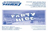 EQUIPMENT & PARTY › wp-content › uploads › 2019 › ... · All prices quoted are for daily hire only, discount quotations for long term hire available. FOR ALL YOUR PARTY NEEDS