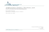 Afghanistan: Politics, Elections, and Government Performance Politics...Afghanistan: Politics, Elections, and Government Performance Congressional Research Service 2 government and