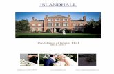 Island Hall Wedding Information 2016-17islandhall.com/bannerwedding/Island Hall Wedding Information.pdf · A marquee on the Island, suitable for numbers up to 200 Lavatory facilities