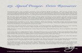 25. Speed Prayer: Crisis Resources · 25. Speed Prayer: Crisis Resources • by Arthur Burk • Sapphire Leadership Group, LLC • • 1 25. Speed Prayer: Crisis Resources During