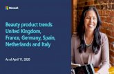 Beauty product trends United Kingdom, France, Germany, Spain, · 2020-05-11 · Beauty/grooming products to use at home. There may still be a need to look sharp as a lot of consumers