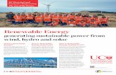 Renewable Energy - University of Canterbury...and energy is a major source of the greenhouse gas emissions causing it. Renewable energy will play a vital role in transitioning the