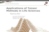 Applications of Tensor Methods in Life Sciencesmmds.imm.dtu.dk/presentations/bro.pdf · Other applications of tensor methods Scientific field Environmental monitoring Sensory analysis