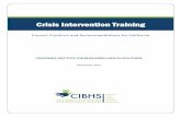 Crisis Intervention Training · Wellness Act to improve the crisis response infrastructure in the State of California. The Mental Health Services Oversight and Accountability Commission