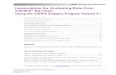 Instructions for Analyzing Data from CAHPS Surveys for... · Instructions for Analyzing Data from CAHPS Surveys Document No. 2015 Updated 4/2/12 Page 2 . CAHPS ® Surveys and Instructions