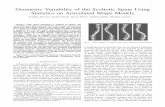 Geometric Variability of the Scoliotic Spine Using ... · analysis of the scoliotic spine shape and of the scoliotic spine shape deformations using rigid transformations as geometric