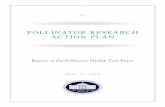 POLLINATOR RESEARCH ACTION PLAN · Pollinator esearch r ction Plana +2 Pollinators are exposed to a variety of pests and pathogens, some well-known and some emerg-ing. The movement