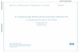 Conducting Ethical Economic Research - World Bank · 2016-07-16 · Policy Research Working Paper. 6446. Conducting Ethical Economic Research. Complications from the Field. Harold