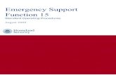 Emergency Support Function 15 - FEMA.gov · Emergency Support Function (ESF) #15 Standard Operating Procedures (SOP) 2009 is our primary Federal tool to accomplish that objective,