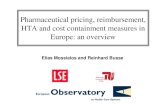 Pharmaceutical pricing, reimbursement, HTA and cost ... › ... › 2014.lectures › Beijing110414-CostControl… · HTA andHTA and cost containment measures incost containment measures