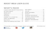 BOOST B816 USER GUIDE WHAT’S INSIDE - ZTE · 4 2. Insert your SIM card carefully into the SIM slot as shown: This handset accepts the Standard sized (2FF) SIM card. Do not use micro-SIM