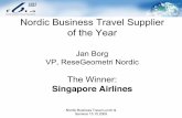 Nordic Business Travel Supplier of the Year - NBTA€¦ · Procurement as-is & to-be Process Governance As-Is To-be Common spend analysis tools Global contract database Individual