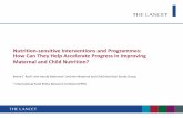Nutrition-sensitive Interventions and Programmes: How Can ... · Nutrition-sensitive Interventions and Programmes: How Can They Help Accelerate Progress in Improving Maternal and
