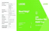 Loxone Beipackfolder LED-Pendulum-Slim-Tree-US€¦ · Part No: 100369 (White) Part No: 100370 (Anthracite) LED Pendulum Slim RGBW Tree V 1004 20 Technical Specifications Power supply