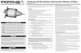 Potenza 60 (final) - Flex Innovations...Thank you for purchasing your Potenza 60 brushless outrunner motor. It has been designed, developed, and extensively tested to provide the best