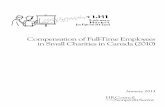 Compensation of Full-Time Employees in Small Charities in ... · COMPENSATION OF FULL-TIME EMPLOYEES IN SMALL CHARITIES IN CANADA (2010) | 6 T he average compensation cost (for salaries