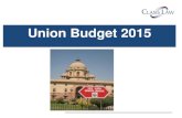 Union Budget 2015 - In-House Community · Amendments in the CENVAT Credit Rules, 2004 • Cenvat Credit of service tax paid under partial reverse charge by the service receiver delinked