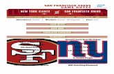 SAN FRANCISCO 49ERS GAME NOTES - National Football League€¦ · San Francisco 49ers vs. New York Giants Game Notes Sunday, November 12, 2017 49ers Gash The G-Men San Francisco finished