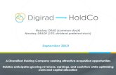 HoldCo - SEC.gov | HOME · 2019-09-16 · HoldCo “SafeHarbor”Statement under the Private Securities Litigation Reform Act of 1995: This presentation contains forward-looking statements