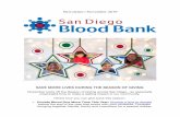 Newsletter | November 2019 SDBB...Newsletter | November 2019 SAVE MORE LIVES DURING THE SEASON OF GIVING November kicks oﬀ the Season of Giving across San Diego—an especially meaningful