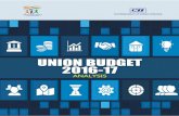 Union Budget 2016-17 - India · 1 Chapter 1 Key Features of the Union Budget 2016-17 Introduction Growth of Economy accelerated to 7.6% in 2015-16. Robust growth achieved despite