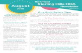Sterling Hills HOA August Newsletter · The Sterling Hills HOA Newsletter, August 2016 Page 2 Inspect and Clean Gutters and Unhook Hoses Once the leaves have fallen from the trees,