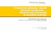 Curriculum and Instruction - Instructional Leadership (MSE) Handbook · Curriculum and Instruction - Instructional Leadership Student Handbook Master of Science in Education (MSE)