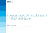 Forecasting GDP and inflation in EMU and Spain · Forecasting GDP and inflation in EMU and Spain June, 2014 Page 4 1. MICA-BBVA Introduction • Early assessment of economic activity