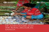 OF AGRICULTURE AND THE RURAL SECTOR IN SAMOA · This Country Gender Assessment of Agriculture and the Rural Sector (CGA-ARS, or Assessment) provides in-depth insights into the gendered