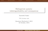 Multiparticle systems: indistinguishability and consequencestheory.tifr.res.in/~sgupta/courses/qm2013/hand13.pdf · Multiparticle systems: indistinguishability and consequences Sourendu