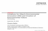 Initiatives for Hitachi Environmental Innovation 2050 …...Initiatives for Hitachi Environmental Innovation 2050 and Creation of Environmental Values ESG Briefing September 24, 2019