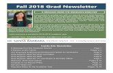 Fall 2018 Grad Newsletter - UCSB · PANEL 2 (WINTER QUARTER): CV Construction and Preparing for the Job Market (e.g., Provide sample CVs, discuss how to organize a CV, describe what