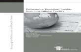 Performance Reporting: Insights from International Practice · PERFORMANCE REPORTING: INSIGHTS FROM INTERNATIONAL PRACTICE F O R E W O R D David Treworgy Jonathan D. Breul On behalf