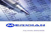 Tax Guide 2015/2016 - Meridian Acc · Foreign Companies/Branch Tax Travel4 Allowances 14 Fringe Benefits T12 rust Distributions 36 Headquarter Company T33 urnover Tax - Micro Businesses