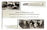 2017 Report of Enforcement Violations - Home | Colorado.gov...2017 Report of Enforcement Violations . Liquor Enforcement Division ... Failed to Post Liquor License ... Crown Lanes