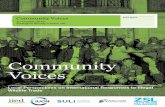 Community Voices - home - pubs.iied.org. · 2018-10-31 · The event built on a long-standing partnership between IIED, IUCN-SULi and TRAFFIC who have worked together prior to two