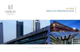 1H 2016 RESULTS PRESENTATION - Merlin Properties · 1H 2016 RESULTS PRESENTATION 22 SEPTEMBER 2016. DISCLAIMER This presentation has been prepared by MERLIN ... RESULTS 1H 2016. ı