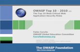OWASP Top 10 - 2010 rc1 The Top 10 Most Critical Web › images › c › cb › OWASP_Top_10_-_2010_rc1.pdf · OWASP Top 10 - 2010 rc1 The Top 10 Most Critical Web Application Security