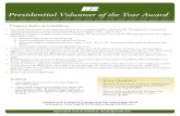 Presidential Volunteer of the Year Award€¦ · Presidential Volunteer of the Year Award Applications must be emailed to: kpung1@michfb.com Program Rules & Guidelines 1. Any county