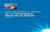 The Coalition’s Policy for a Competitive Agriculture …lpaweb-static.s3.amazonaws.com/Coalition 2013 Election...industry advisory council that will meet with the Minister at least