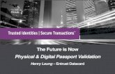 The Future is Now Physical & Digital Passport …...Physical Security and Digital Security Digital Security Substrate Paper PVC Polycarbonate Smartcard Security Features Laminates
