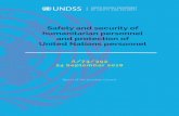 Safety and security of humanitarian personnel and ... · Cybersecurity, artificial intelligence and relatively new ... situations in areas of armed conflict have further deteriorated,