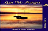 Lest We Forget - Steps › brochure › lestweforget.pdf · In this brochure “Lest We Forget”, the unchanging nature of God’s Law is presented as a testimony of His love and