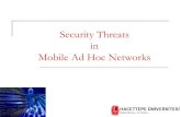 Security in Mobile Ad Hoc Networks - Hacettepe Üniversitesi · 2014-03-24 · Security Threats in Mobile Ad Hoc Networks. Vulnerabilities of MANETs o Wireless links o Dynamic topology