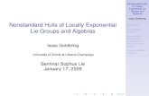 Nonstandard Hulls of Locally Exponential Lie Groups and ...isaac/nshullstalks2.pdfNonstandard Hulls of Locally Exponential Lie Groups and Algebras ... Locally Exponential Lie Groups