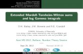 Extended Mordell-Tornheim-Witten sums and log Gamma integrals · 2012-09-19 · We de ne an ensemble of extended Mordell{Tornheim {Witten (MTW) zeta function values. There is by now