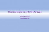 Representations of Finite Groups - Mustafa Hajij › wp...of-finite-groups.pdf · Two representations : G —+ GL(V) and 7T2 : G —+ GL(W) are said to be equivalent if there eazsts