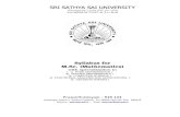 SRI SATHYA SAI UNIVERSITY - AMiner SRI SATHYA SAI UNIVERSITY Syllabus for Two Year M.Sc. in Mathematics