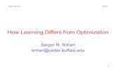 How Learning Differs from Optimization - Welcome srihari/CSE676/8.1... â€¢How learning differs from